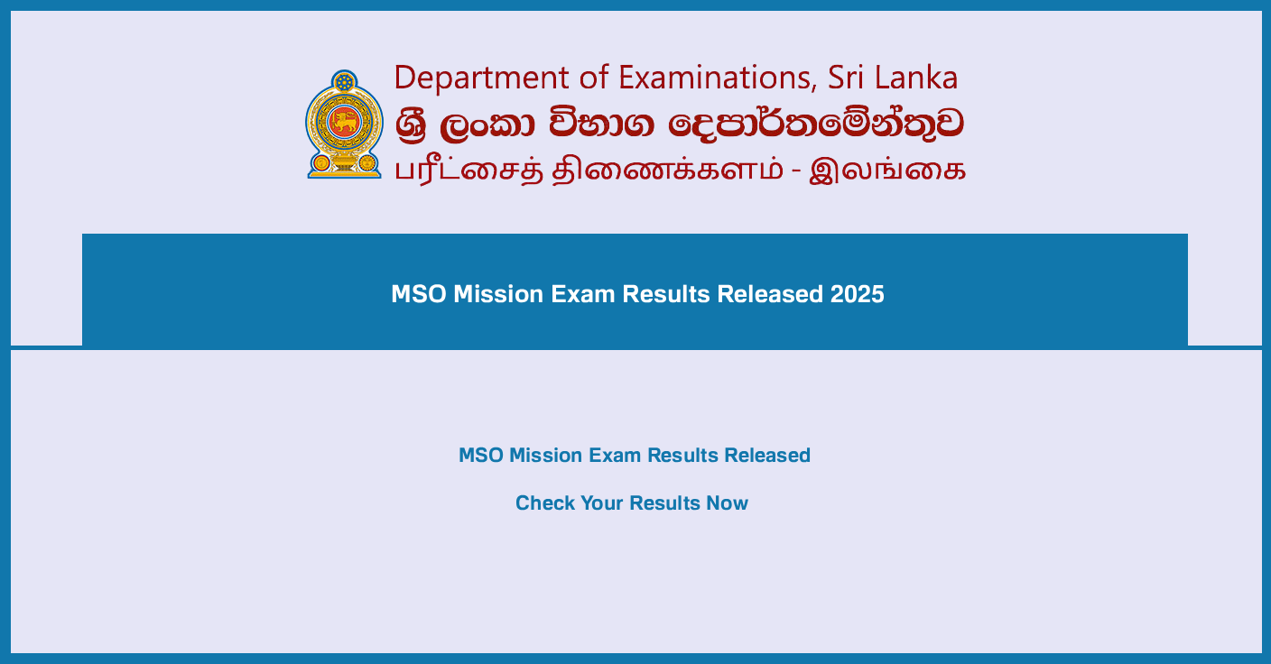 MSO Mission Exam Results Released 2025